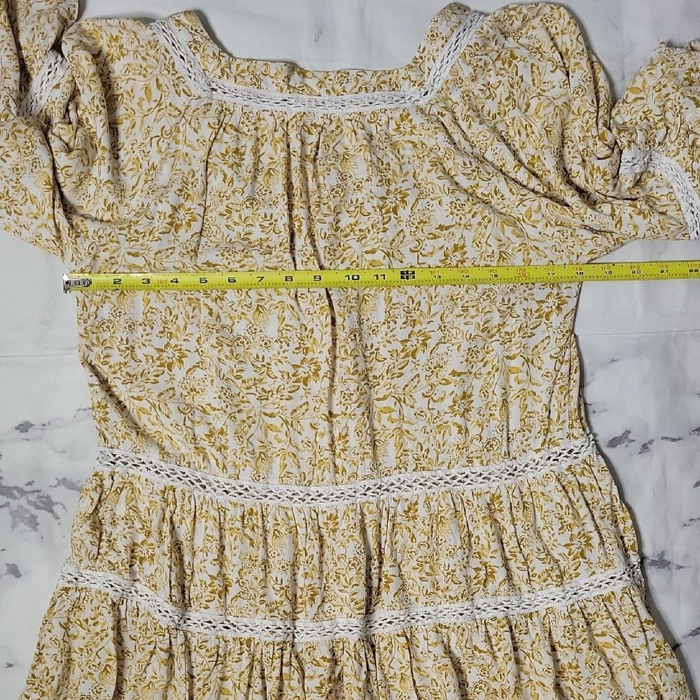 Free People 'Talk About It' Yellow Floral Blouse - Picture 5 of 5